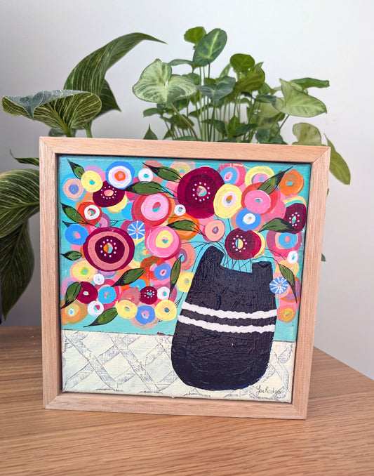 Joyful Happy Flowers #4 – Original Painting by Jen Rodger