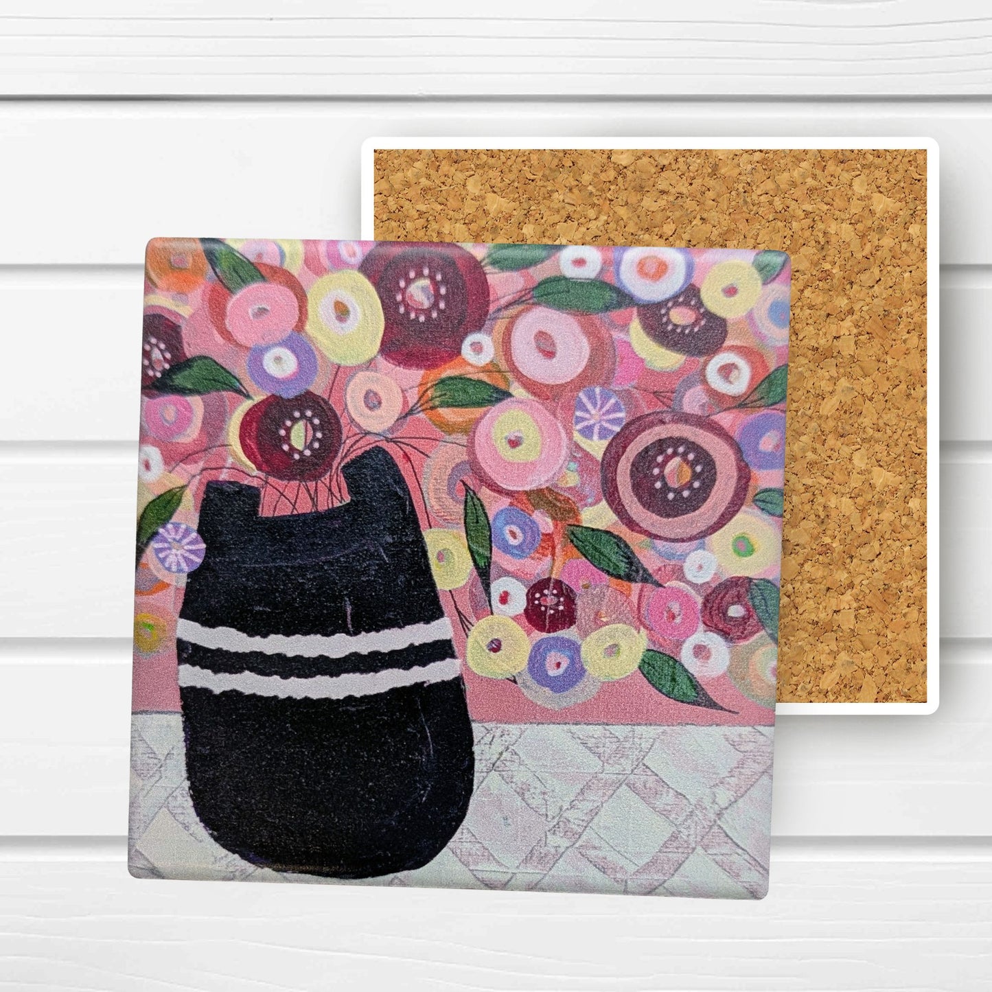 Floral Coasters - Pink