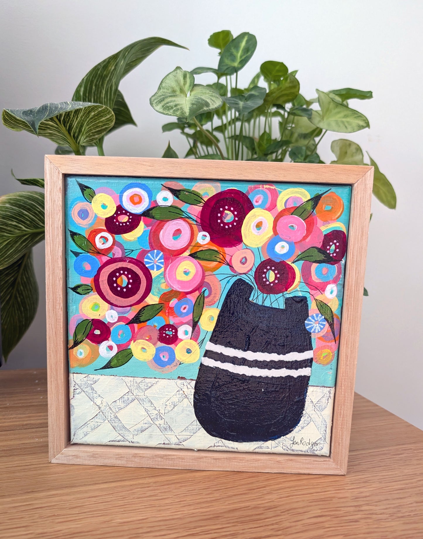 Joyful Happy Flowers #4 – Original Painting by Jen Rodger