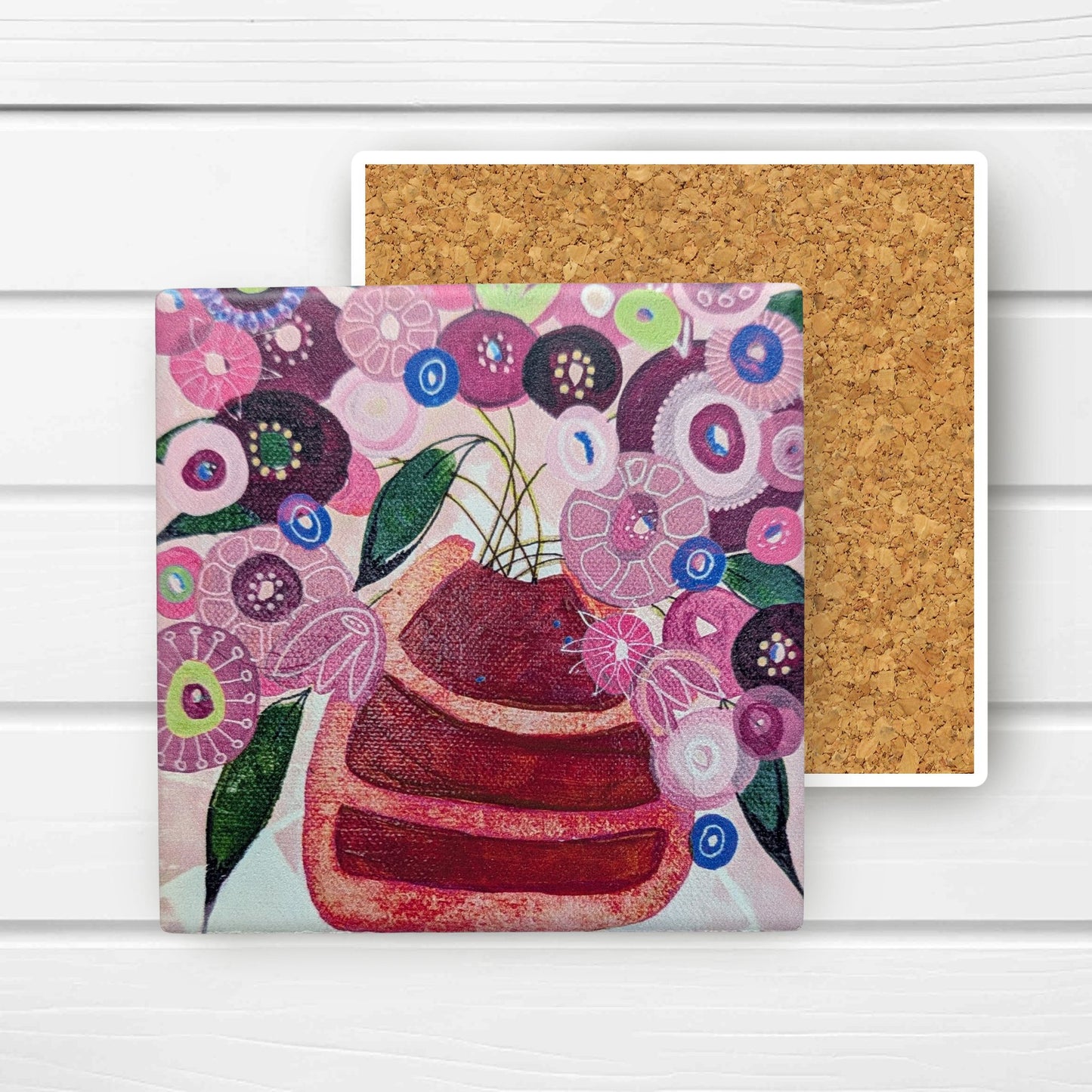 Floral Coasters - Pink