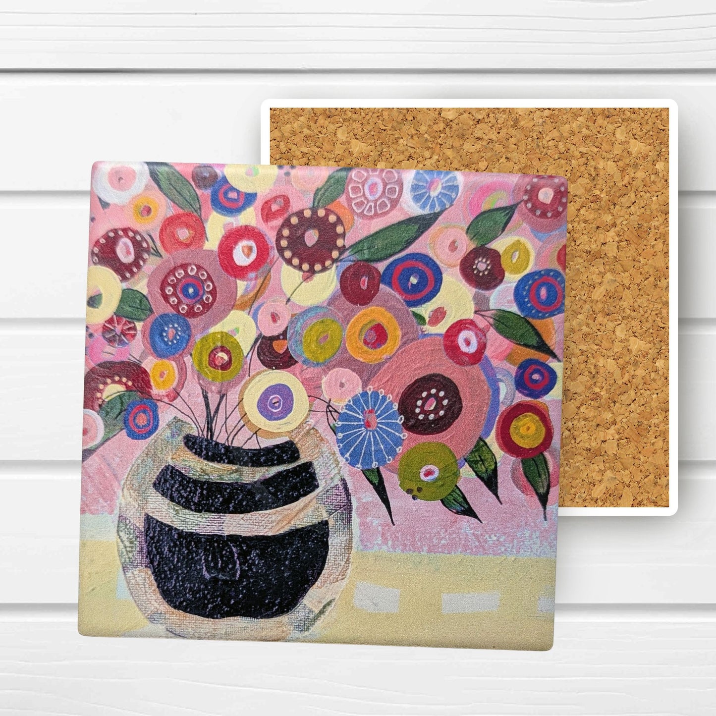 Floral Coasters - Pink