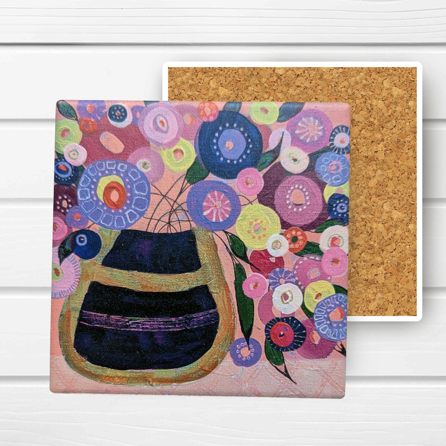 Floral Coasters - Pink