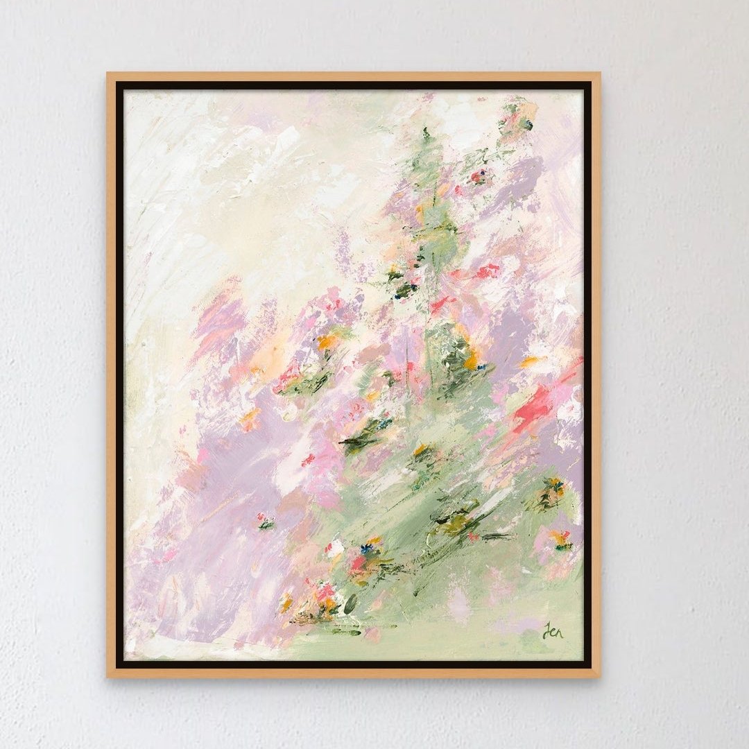 Dreamlike floral abstract by Jen Rodger capturing softness, stillness and the quiet joy of nature in gentle focus.
